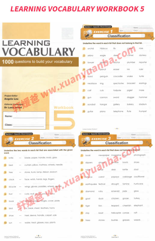 《SAP Learning Vocabulary L1-L6》新加坡词汇原版英文教材 PDF 百度网盘下载