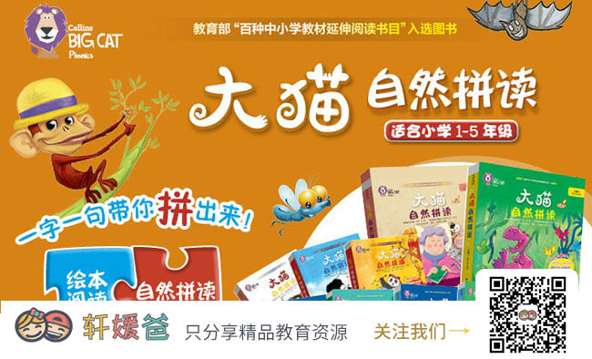 《大猫自然拼读》第一级~第四级 适合小学1~5年级 MP3+PDF 百度云网盘下载