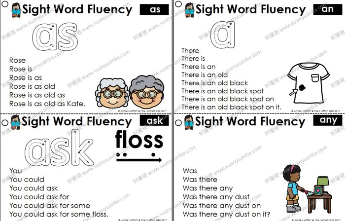 《Sight word fluency sentence》价值24美元的金字塔句子练习册 PDF百度云网盘下载