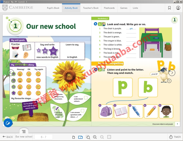 《剑桥Power Up L1-6级》Start Smart-1-6白板软件课件学生教师书闪卡游戏  PDF 百度网盘下载
