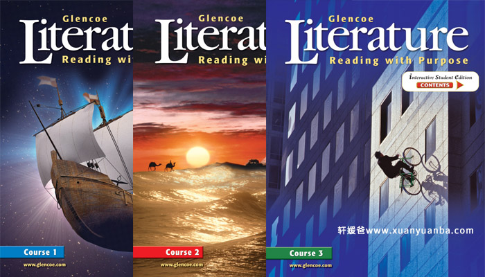 Glencoe Literature Reading With Purpose1 3 美国加州语文原版教材高清pdf百度网盘下载 轩媛爸