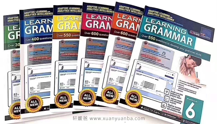 《新加坡Sap Learning Grammar语法练习册》L1-L6全套高清PDF 百度云网盘下载