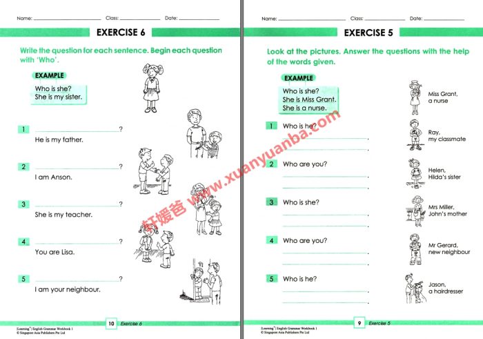 《新加坡Sap Learning Grammar语法练习册》L1-L6全套高清PDF 百度云网盘下载
