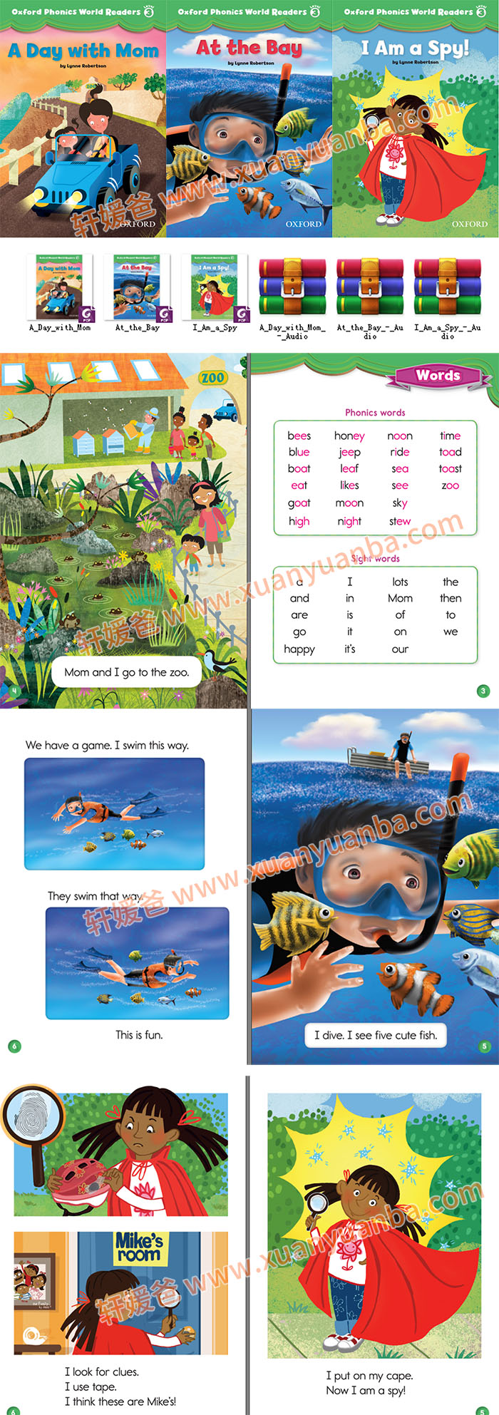 《Oxford Phonics World Readers L1 – L5》牛津英文绘本高清共15本 PDF+MP3 百度云网盘下载