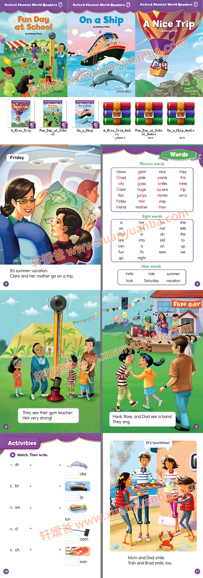 《Oxford Phonics World Readers L1 – L5》牛津英文绘本高清共15本 PDF+MP3 百度云网盘下载