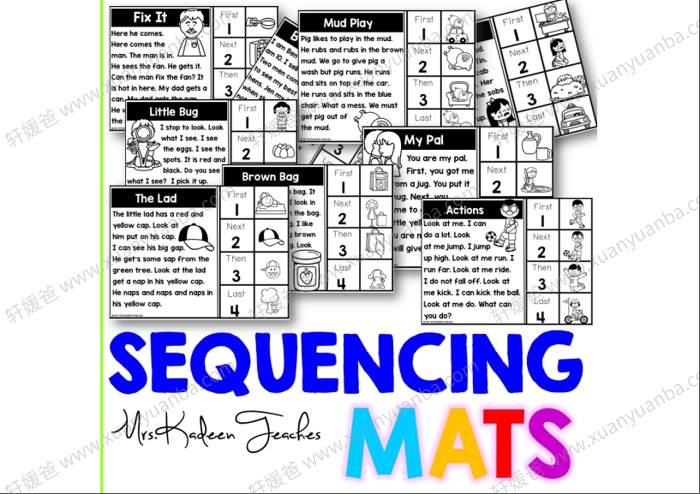 《Sequencing Mats Reading》阅读理解排序练习册2本 PDF百度云网盘下载