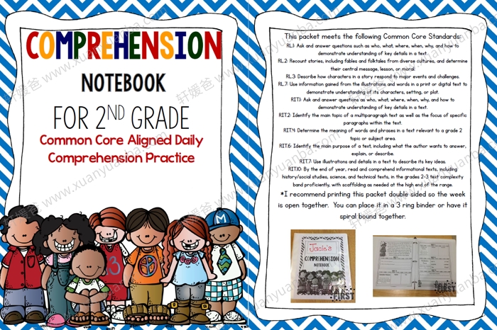 《Daily Comprehension Notebook》TPT四册阅读理解练习册PDF 百度云网盘下载