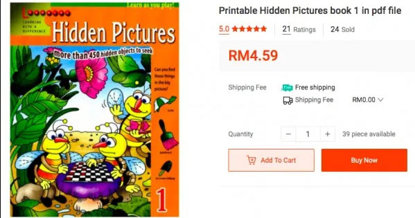 《Hidden pictures1-2》游戏书2册 锻炼孩子的专注力 PDF格式百度云网盘下载