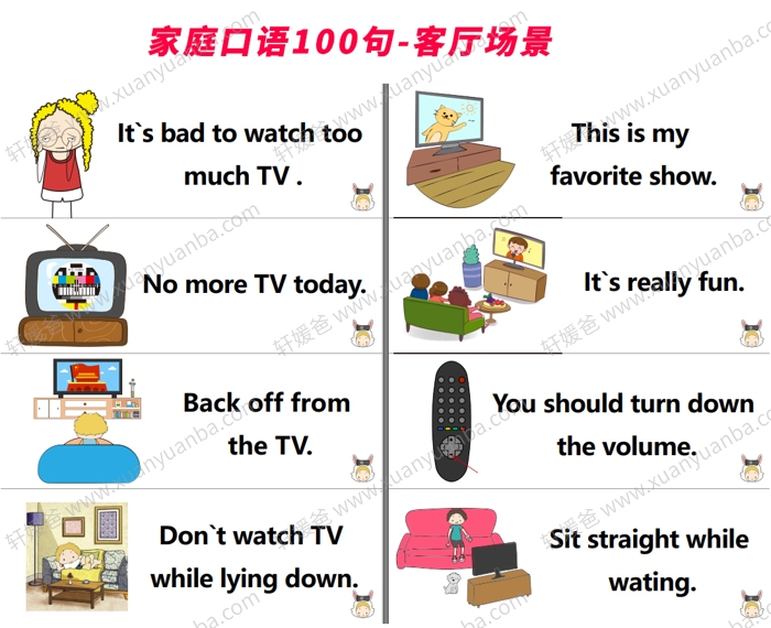 《Home English Card》家庭场景英语启蒙口语卡片100张 PDF 百度云网盘下载