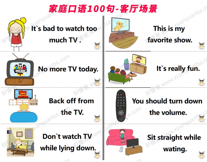 《Home English Card》家庭场景英语启蒙口语卡片100张 PDF 百度云网盘下载