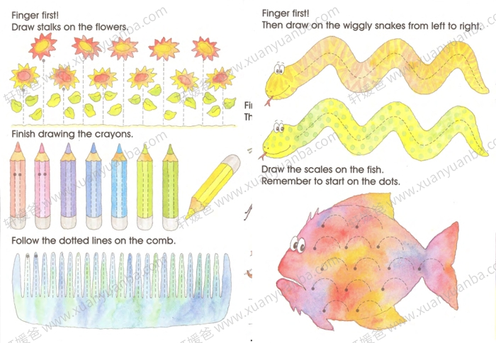 《控笔练习 Begin to Write Book 1+2》发展和练习手写的基础知识练习册 PDF百度云网盘下载