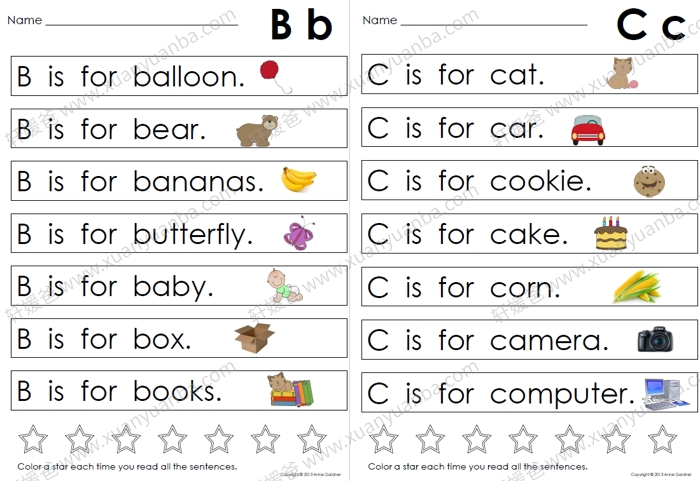 《Alphabet Sentences》TPT北美字母句子综合练习册PDF 百度云网盘下载