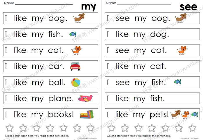 《Alphabet Sentences》TPT北美字母句子综合练习册PDF 百度云网盘下载