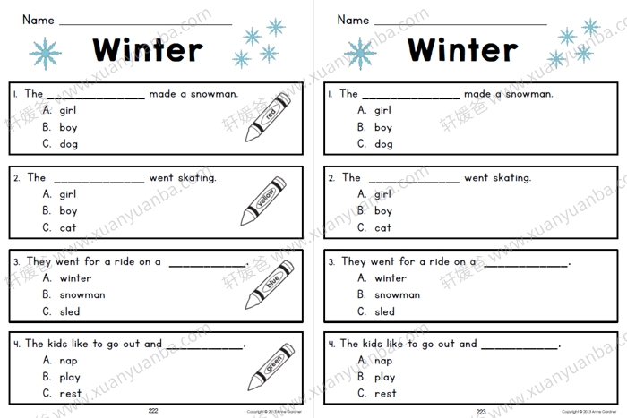 《Alphabet Sentences》TPT北美字母句子综合练习册PDF 百度云网盘下载