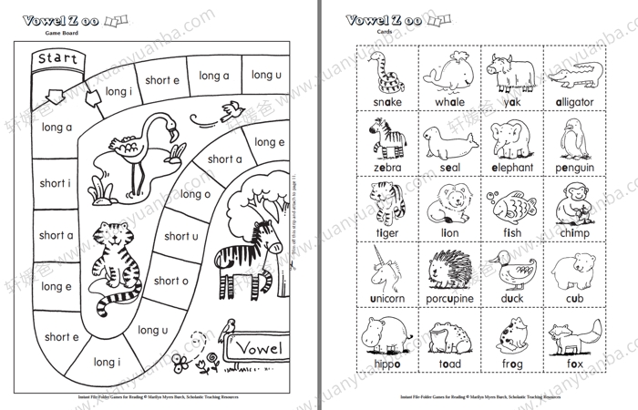 《Instant File-Folder Games for Reading》阅读游戏手工书提供阅读技能PDF百度云网盘下载