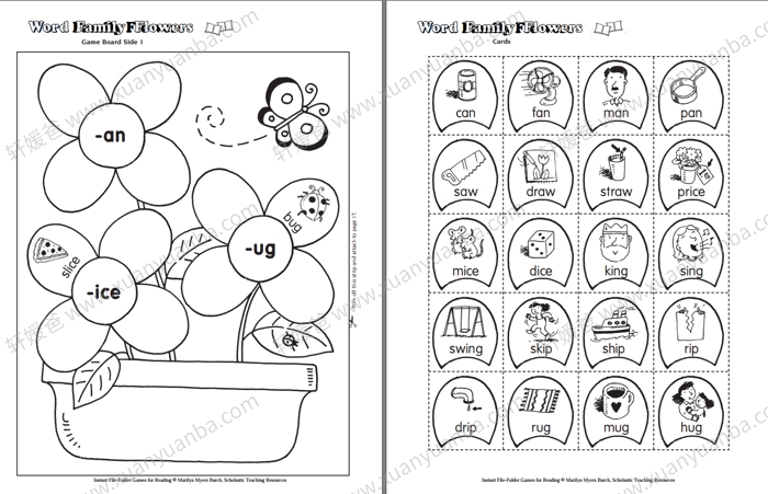《Instant File-Folder Games for Reading》阅读游戏手工书提供阅读技能PDF百度云网盘下载