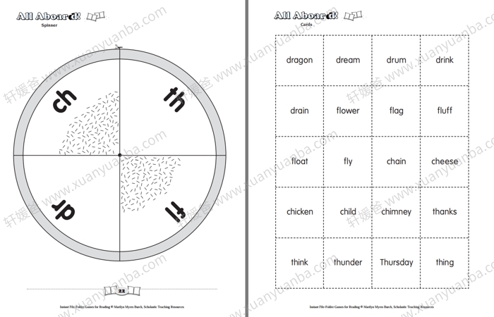 《Instant File-Folder Games for Reading》阅读游戏手工书提供阅读技能PDF百度云网盘下载