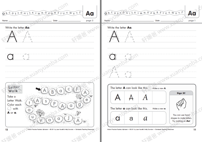 《Alphabet Ready to Go》美国小学生字母练习册129页 PDF格式百度云网盘下载