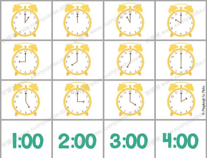 《Telling Time Activity Pack 学习认时间教具》英语时间启蒙 PDF百度云网盘下载