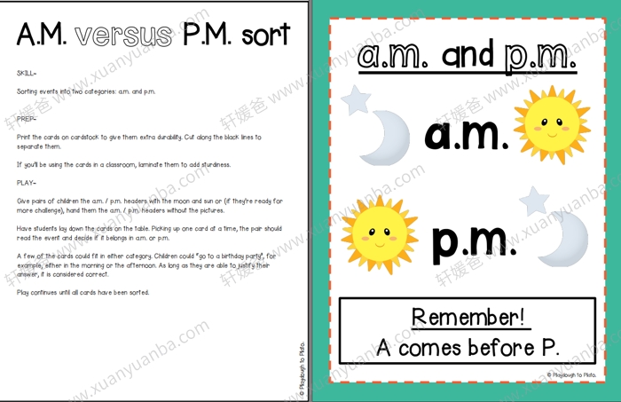 《Telling Time Activity Pack 学习认时间教具》英语时间启蒙 PDF百度云网盘下载