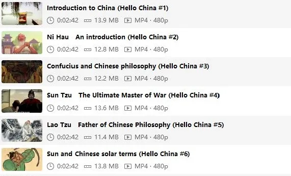 《中国文化英文讲解视频》100集全中英双语字幕 多个常见名词 附带文本 MP4视频 百度云网盘下载