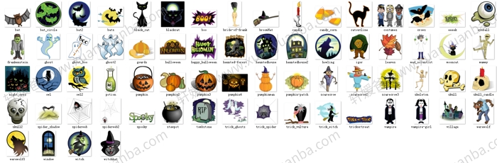 《万圣节主题素材资源包》活动手工练习+教师游戏互动课件PPT+DIY面具+绘本+视频 百度云网盘下载