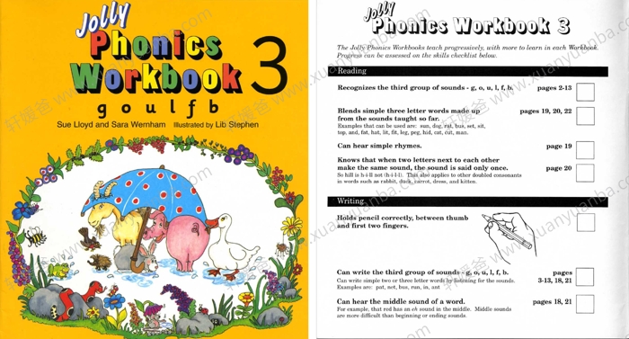 《Jolly Phonics Workbooks 1-7册》欢乐英语儿童自然拼读练习册 PDF 百度云网盘下载