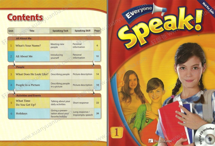 《Everyone, Speak! 》全三册练习册 专为初中生定制口语教材PDF 百度云网盘下载