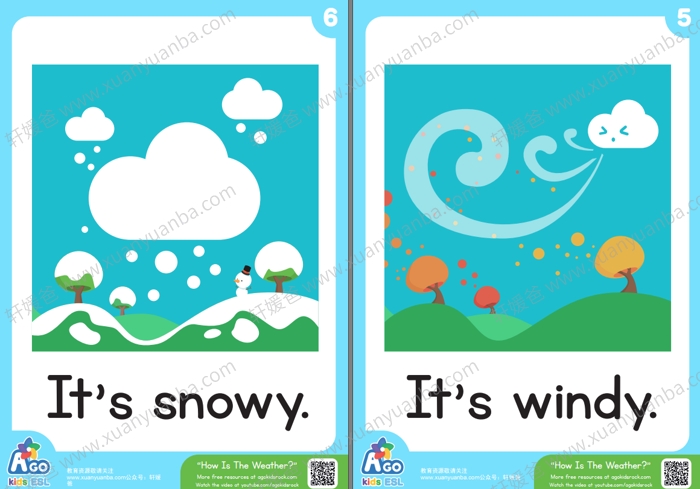 《Weather学习资源包》视频音频闪卡作业纸练习 PDF 百度云网盘下载