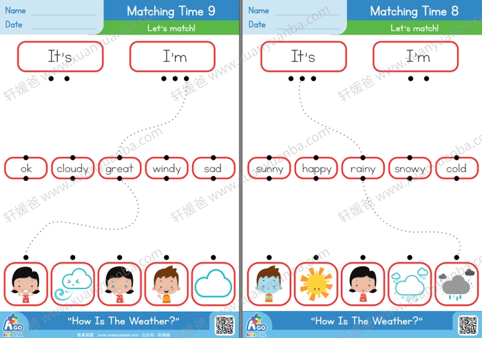 《Weather学习资源包》视频音频闪卡作业纸练习 PDF 百度云网盘下载