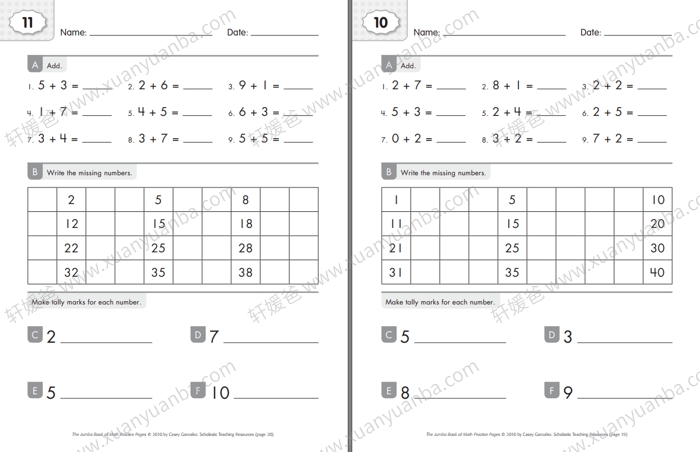 《300 Reproducible Activity》学乐数学练习册含答案 PDF格式 百度云网盘