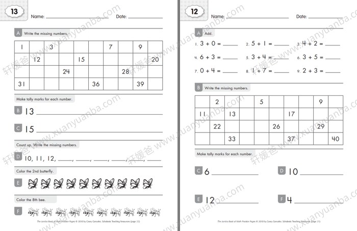 《300 Reproducible Activity》学乐数学练习册含答案 PDF格式 百度云网盘