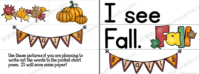 《Fall centers and circle time》秋天主题手工活动游戏练习册 PDF百度云网盘下载