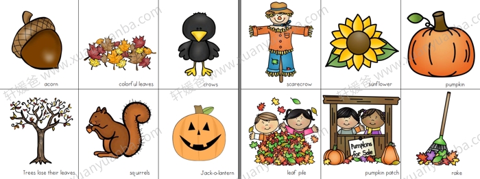 《Fall centers and circle time》秋天主题手工活动游戏练习册 PDF百度云网盘下载