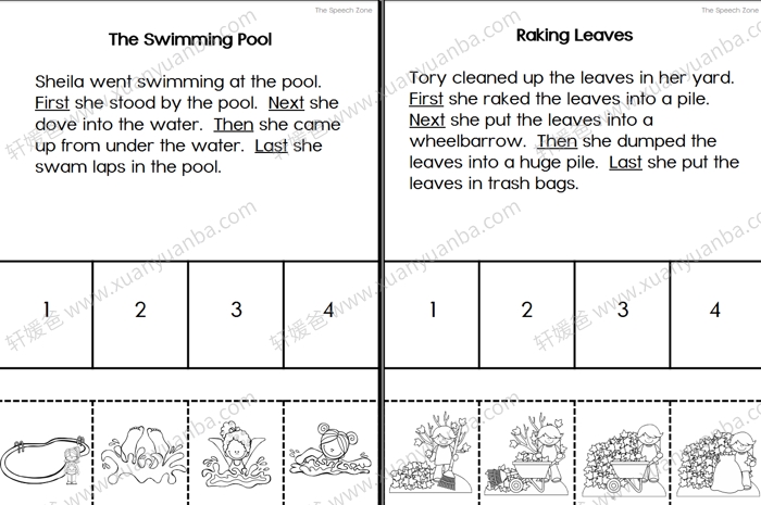 《阅读排序手工游戏练习纸4套》PDF 百度云网盘下载