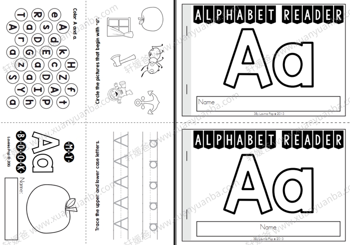 《回到学校每周一个字母系列》2200+页字母学习启蒙互动素材包 百度云网盘下载