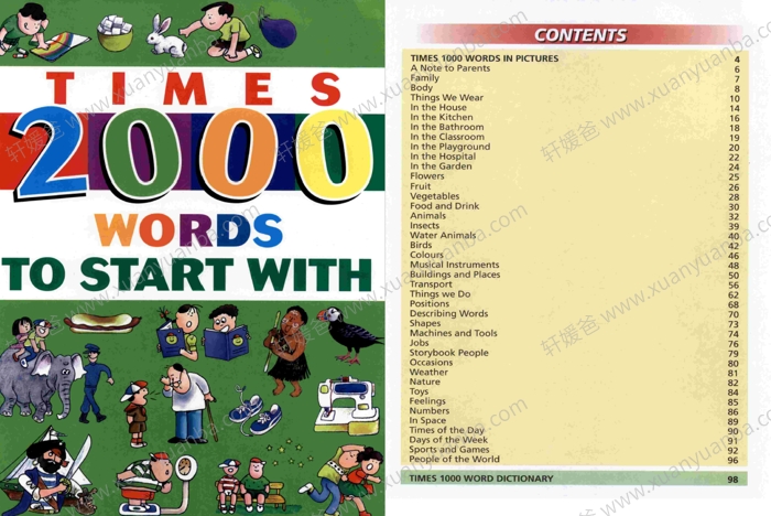 《英语图解词典》times 2000 words 2册 PDF 百度云网盘下载