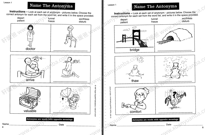 《Vocabulary Building》词汇构建练习册反义词同义词含答案 PDF格式 百度云网盘下载