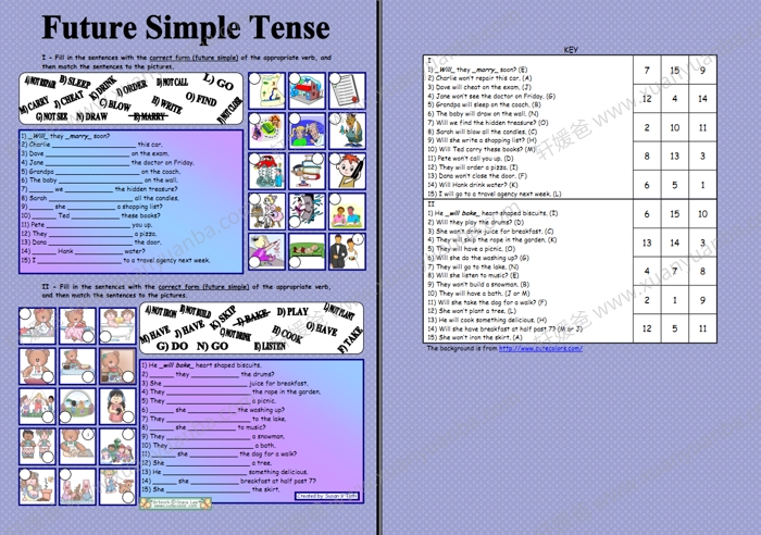 《20份精选一般将来时语法专项作业纸》语法训练超清PDF 百度云网盘下载