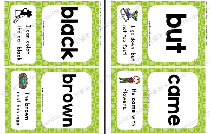 《高频词彩色闪卡1-5级》英语启蒙闪卡高清PDF百度云网盘下载