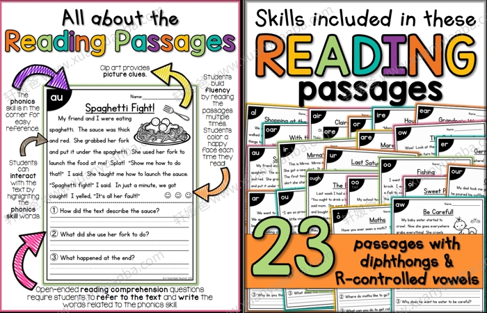 《All in One Bundle美英》Phonics自然拼读阅读短文专项练习 PDF百度云网盘下载