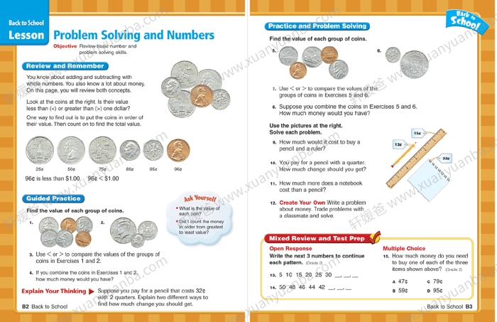《Houghton Mifflin Math GK-G6》美国加州教材7级+3阅读绘本 PDF 百度云网盘下载