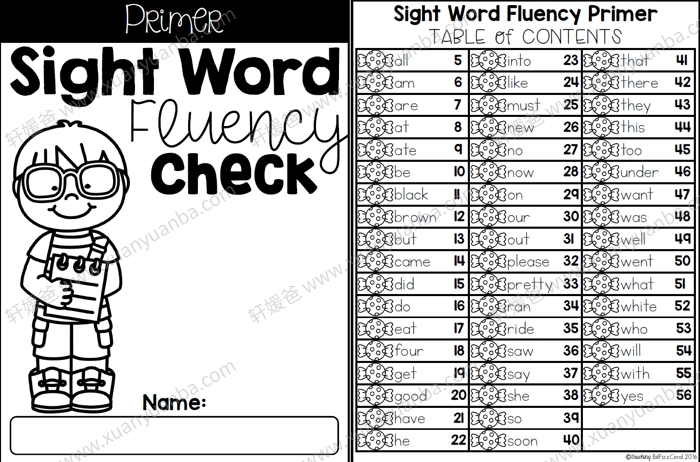 《Sight Word Fluency Check》高频词趣味连线练习册1-3册 PDF 百度云网盘下载