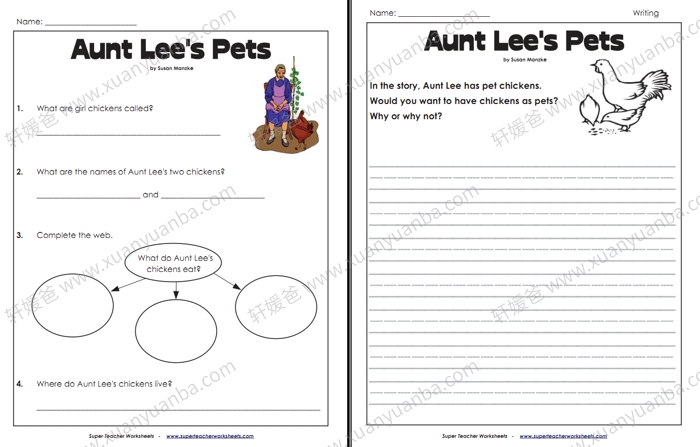 《Super Teacher Worksheets G1-G5》美国小学阅读理解练习1-5年级 PDF 百度云网盘下载