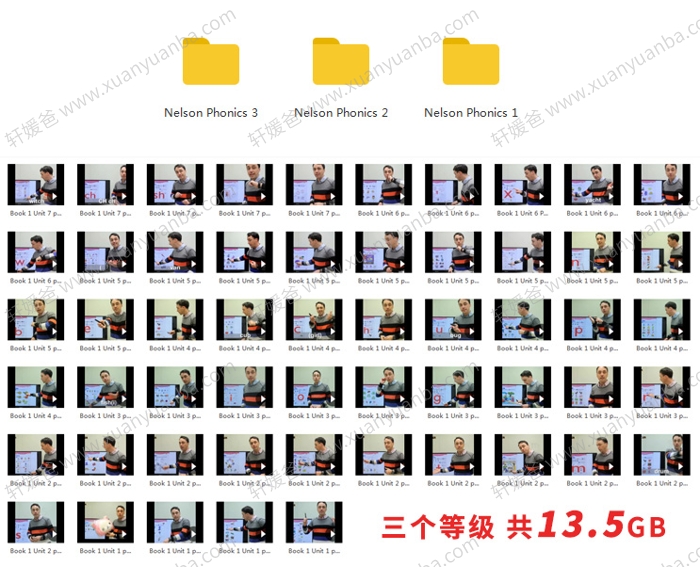 《Nelson Phonics 1-3》 尼尔森自然拼读视频外教课程 MP4视频 百度云网盘下载