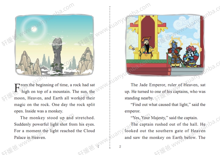 《 Journey to the West》西游记英文版动画AVI+MP4视频+MP3音频+高清绘本PDF 百度云网盘下载