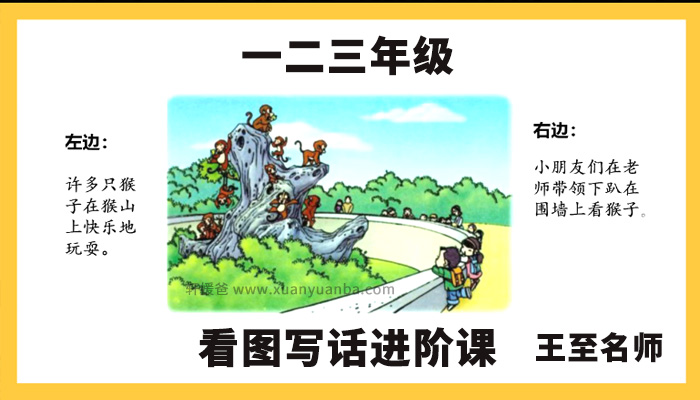 《王至名师:看图写话进阶课》小学作文启蒙课30讲 MP4视频 百度云网盘下载