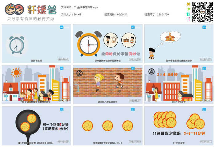 《生活中的数学》用动画形式理解生活中的数学问题10集 MP4视频 百度云网盘下载