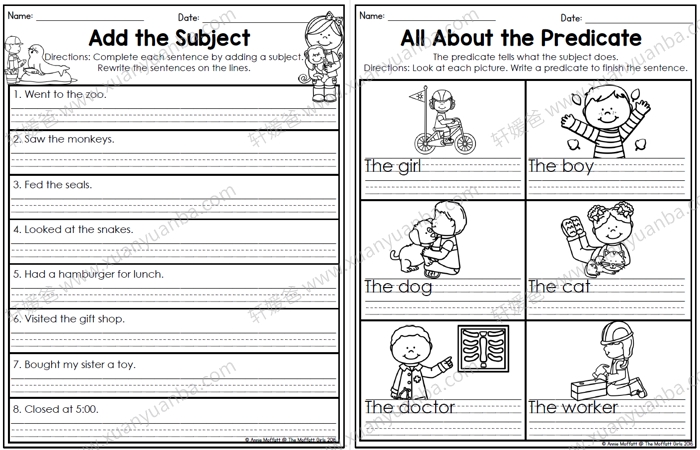 《Language Arts and Grammar2级》TPT超1500页初级+进阶英语语法含答案 PDF百度云网盘下载