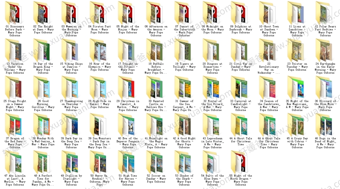 《Magic Tree House》神奇树屋神奇书屋 52本配PDF+MOBI+MP3音频 百度云网盘下载